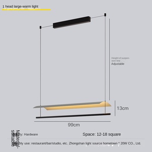 Thiết Kế Hiện Đại Đơn Giản Lớn E26 Cơ Sở Sắt Đèn Chùm Dài Dải Treo Cài Đặt Nhà Hàng Văn Phòng Phòng Trà Phía Trước Bàn Bóng Đèn - Product Image 6