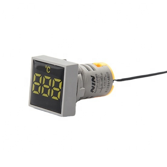22mm square Mini Led Digital Display signal Light Thermometer High Quality Digital Temperature Meter Indicator