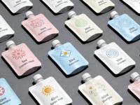 Pochette à bec verseur en PE de 5 ml, 20 ml, 50 ml, 60 ml et sac en plastique avec bouchon pour emballage de produits cosmétiques, design personnalisé