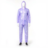 Combinaison de pluie imperméable et coupe-vent pour homme, 2 pièces, veste et pantalon de pluie en PVC/polyester résistant pour le travail en extérieur