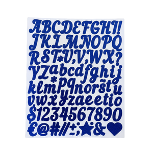 Custom Vinyl Glitter Letter Number Stickers Self-Adhesive Waterproof UV Coated Rectangular DIY Crafts for Photo Frames Candle - Product Image 1