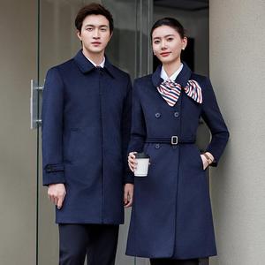 Cappotto Professionale in Lana, Abbigliamento da Lavoro Invernale Imbottito per Uomo e <span class=keywords><strong>Donna</strong></span>, Uniforme Bancaria - Product Image 1