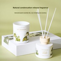 Nouveau design, cadeau de luxe, paquet personnalisé, ensemble bougie parfumée et diffuseur de roseaux pour aromathérapie