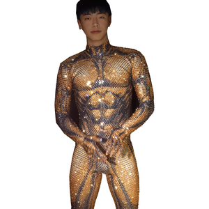 Atuendo <span class=keywords><strong>de</strong></span> actuación <span class=keywords><strong>de</strong></span> una pieza ajustado Sexy para hombre para club <span class=keywords><strong>de</strong></span> baile y escenario diseño <span class=keywords><strong>de</strong></span> cristal ropa <span class=keywords><strong>de</strong></span> actuación <span class=keywords><strong>de</strong></span> <span class=keywords><strong>Ballet</strong></span> ropa <span class=keywords><strong>de</strong></span> club nocturno - Product Image 1