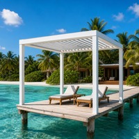 Pergola Aluminium Multi Matching dengan Kisi-kisi untuk Aplikasi Villa, Kolam Renang, dan Homestay