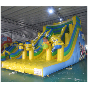Toboggan gonflable à double piste sur le thème des Minions, en PVC de qualité commerciale, toboggan gonflable géant pour enfants, idéal pour la location lors de fêtes - Product Image 3