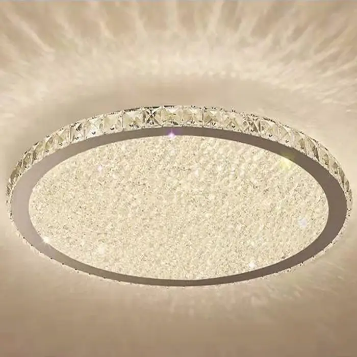 High quality living room dining hallway modern led crystal ceiling light stainless steel crystal ceil lamp