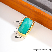 Perle de jade malaisien taille coussin, deux trous, plaqué or, ton turquoise, pour la fabrication de bijoux et la création de colliers