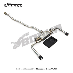 Silenciador de Escape Catback de Lujo de Ajuste Directo con Válvula Electrónica para Mercedes-Benz CLA35 AMG W118 2.0T, Acero Inoxidable 304 Pulido - Product Image 2