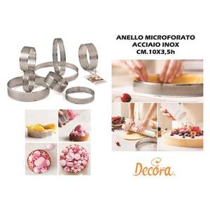 แหวนสเตนเลสสตีลเจาะรูขนาดเล็ก CM.10X3.5h อุปกรณ์ทำขนมอบและทำขนม - Product Image 1