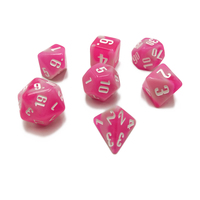 Ensemble de dés polyédriques carrés en résine de 7 pièces avec dés à 20 faces, accessoires de jeu de société écologiques