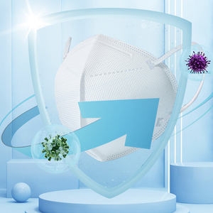 Masques jetables KN95 en tissu non tissé filé-soudé avec filtre à charbon actif et pince-nez ajustable, préviennent efficacement les particules fines - Product Image 5
