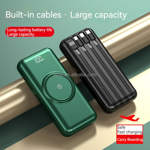 Bestseller Tragbare Kabellose Powerbank mit Integrierten Kabeln Schnellladegerät 30000mAh Kabellose Ladestation - Product Image 2