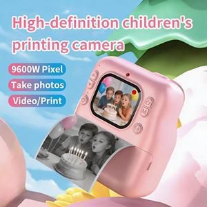 Caméra HD DLC 9600W avec écran filtrant la lumière bleue de 2,0 pouces, <span class=keywords><strong>impression</strong></span> sans encre, vidéo 1080P, coloriage de graffitis, flash LED, cadeau pour enfants - Product Image 2