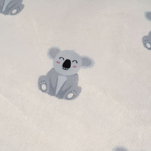 OEM <b>Luxury</b> Cute Koala Rabbit Fur Adult All-Season Sublimation Cuddly Faux Fur Minky Baby Wrap <b>Throw</b> <b>Blanket</b> Bedding - Product Image 3