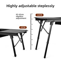 Table à thé pliante IGT 5 unités pour l'extérieur, légère en alliage d'aluminium, design moderne, mobilier d'extérieur pour le camping