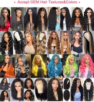 Peluca de Cabello Humano Virgen Vietnamita sin Pegamento de 30-32 Pulgadas, Peluca Frontal de Encaje HD Completo 13x6 para Mujeres Negras