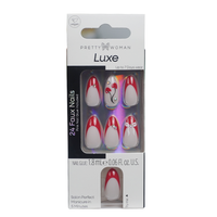 Série Luxe Premium Glitter Pretty Woman Fabricant OEM ODM Faux Ongles Amande à Presser 24 Pièces en ABS Doré
