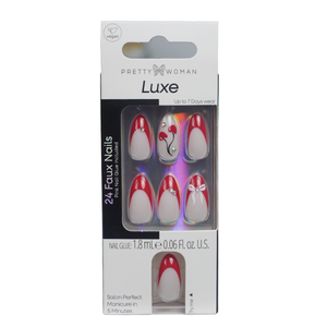 Uñas Postizas de Lujo Serie Premium con Brillo, Estilo Pretty Woman, Fabricante OEM ODM, Uñas Artificiales de Almendra, Puntas de Uñas a Presión - Product Image 3