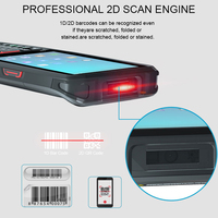 PDA portable Android 10.0 3G RAM 32G ROM 5 pouces Touch 2D Barcode Scanner Wifi sans fil pour Bluetooth GPS IP65 Rugged CPU NFC