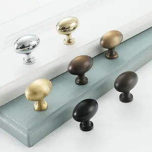 Customizable Brass Egg Furniture Handle Wardrobe Dresser Cupboard Cabinet Door Drawer Shoe Box Pulls Pastoral Handle and Knob