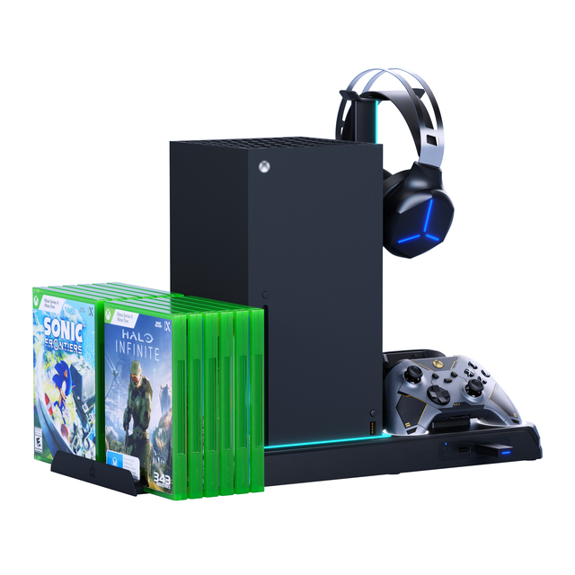 Honcam Cooling Charge Station Games Charging Dock Cooling Vertical Stand for Xboxes ONE/S/X Console