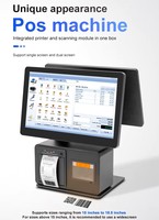 Caja Registradora Inteligente Todo en Uno con Sistema POS Windows 10/11, Lector de Códigos de Barras, Cajón de Efectivo, Impresora y Teclado