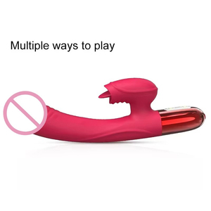 Hot Sale Zunge lecken Vibrator G-Punkt Klitoris Stimulator Dildo Schub Vibrator Adult Rabbit Vibrator Sexspielzeug für Frauen - Product Image 6