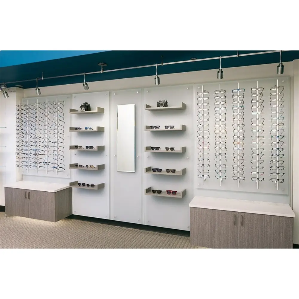 Hot Koop Optische Winkel Meubels Decoratie Interieur Wandmontage Zonnebril Winkel Armaturen Houten Eyewear Displays