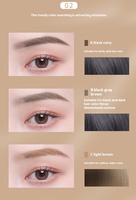 Palette de poudre à sourcils mate 3 couleurs, marque privée, imperméable, résistante à la transpiration, multi-usages, kit de maquillage pour le contour des sourcils avec pinceau, cosmétiques
