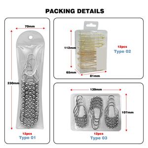 Accessoires de rideaux en métal YIWANG, anneaux pour rideaux de douche - Product Image 6