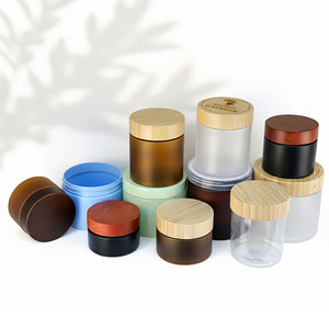 Pots cosmétiques en plastique multicolores avec couvercles en bambou, conteneurs rechargeables <span class=keywords><strong>pour</strong></span> <span class=keywords><strong>crème</strong></span> visage et beurre corporel, directement de l'usine - Product Image 6