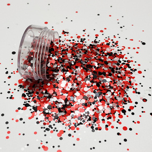 High Quality Bulk Wholesale Matte <strong>Red</strong> Dots Shape Mixed <strong>Glitter</strong> for Arts and Crafts Supplies - Product Image 2
