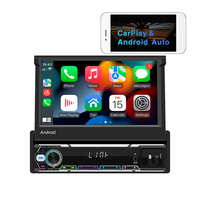 Unidad Principal Universal con Pantalla Táctil Capacitiva de 7 Pulgadas, Carplay Inalámbrico, Android Auto, Estéreo para Auto de Un Solo DIN, 4 GB de RAM