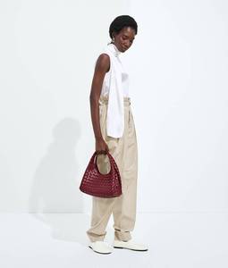 Bottega BV Travel Campana Shoulder Bag with Archival Silhouette in Supple Intrecciato Leather Featuring a Tie Closure Veneta - Product Image 2