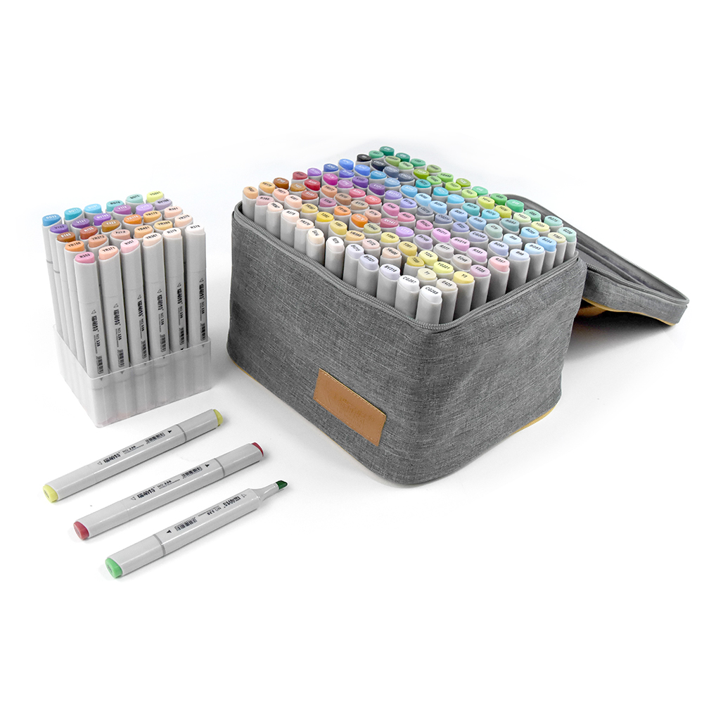 Набор двусторонних спиртовых маркеров, 24/36/48/60/80/100/120/168/262 цветов