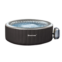 Bain à remous gonflable portatif de piscine de baignoire de STATION THERMALE portatif paresseux extérieur 4-6 personnes avec des lumières menées