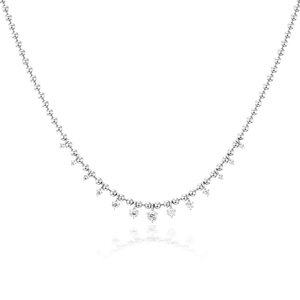 <span class=keywords><strong>Collana</strong></span> con Catena a Sfere Dorate 1.8MM in <span class=keywords><strong>Argento</strong></span> Sterling 925 Placcato Oro, Gioielli da Donna con Zirconi di Varie Dimensioni - Product Image 6
