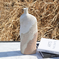 Merlin vivant main peinture Vase décor coucher de soleil océan abstrait artisanat en céramique décor à la maison fleur Vase Chaozhou usine en gros