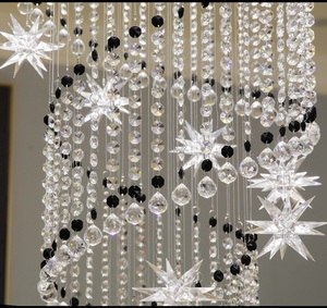 Xoắn ốc vòng vàng ánh sáng mặt dây chuyền hiện đại cầu thang biệt thự phòng khách phòng Ăn Dài K9 Đèn chùm pha lê cho trần cao - Product Image 6