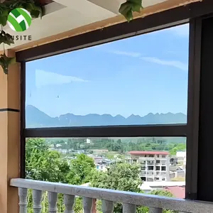 YST Factory Motorized/Manual Slat Roller Blinds Modern Design Easy-to-Clean Transparent PVC Windproof For Outdoor Use