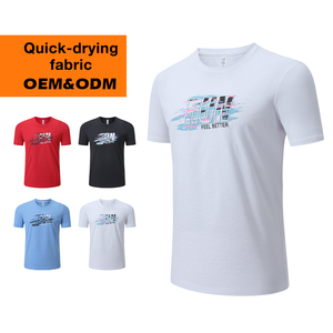 T-shirts pour hommes coupe classique, fabrication OEM, impression numérique, personnalisables, écologiques, respirants, 180g, grandes tailles - Product Image 3