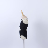 Justaucorps de danse en Spandex noir costume de nombril vêtements de danse scène Performance Costume de danse du ventre