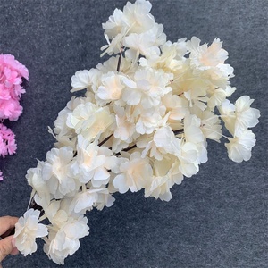 O-314 ของตกแต่งงานแต่งงาน กิ่งดอกไม้ประดิษฐ์สีขาว 5 กิ่ง ช่อหนา สำหรับตกแต่ง<span class=keywords><strong>ต้น</strong></span>ซากุระ - Product Image 5