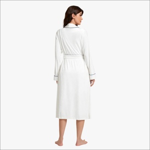 Couples' robes Solid Color Casual Pjs loungewear <b>set</b> Custom Bamboo <b>Pajamas</b> <b>Set</b> Cotton Bathrobes Wholesale - Product Image 5