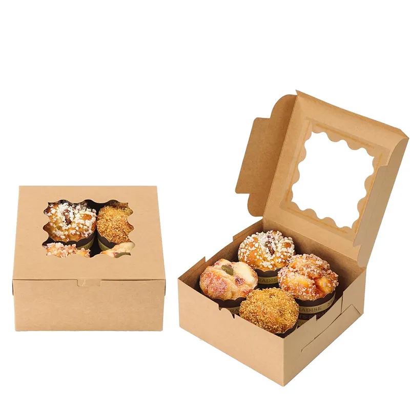 Free Sample Biodegradable Packaging Paper Kraft Sushi Box With Window