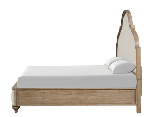 Rustic <b>Pine</b> 1pc Queen Convertible Adjustable <b>Bed</b> Diamond Crystal <b>Frame</b> Unique Legs Bedroom Furniture Modern Look Upholstered - Product Image 3