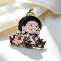 Badges en métal personnalisés imprimés par le fabricant, émail dur, sérigraphie, dégradé de couleurs transparentes, épingles en émail anime