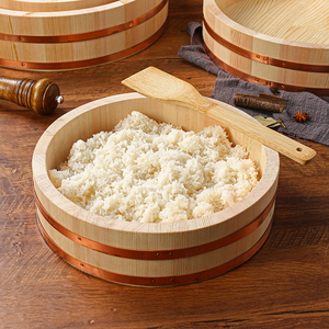 Recipiente Cuadrado de Madera Ecológico para <span class=keywords><strong>Sushi</strong></span>, Hangiri, Oke, para Mezclar Arroz, con Tapa, para Cocinar al Vapor, para Restaurantes Japoneses - Product Image 4