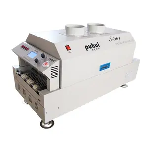 Kinh Tế Mini Puhui T961SMT Băng Tải Reflow Oven, 6 Khu Sưởi Ấm, Máy Hàn Pcb Máy Tính Để Bàn, Smd Led Hồng Ngoại Ic Nóng